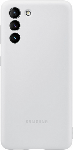Чехол-накладка Silicone Cover для Samsung S21 (серый)